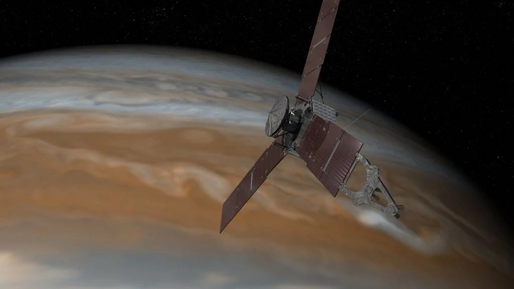 Sonda da NASA flagra um objeto entrando na atmosfera do planeta Júpiter